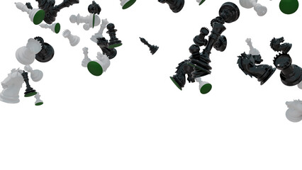 Chess piece on transparent background