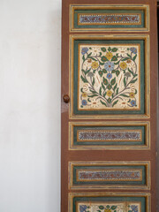 Painted door of Bahia Palace, Marrakesh