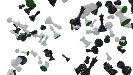 Chess piece on transparent background