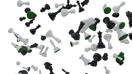 Chess piece on transparent background