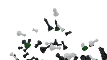 Chess piece on transparent background