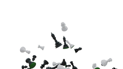 Chess piece on transparent background