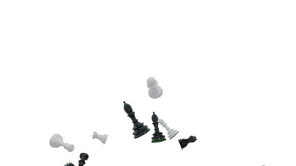 Chess piece on transparent background