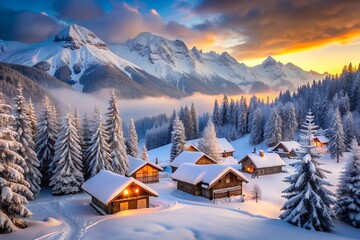 Fototapeta premium The ski town of Gulmarg, Kashmir