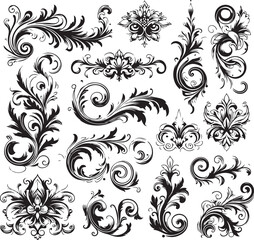 Elegant Baroque Floral Ornament | Vintage Flourish Vector Design