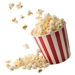box of popcorn on transparent background