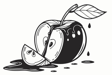vector illustration of an apple