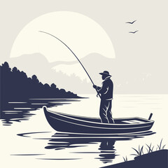 fisherman on the river