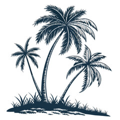 Obraz premium palm tree silhouette