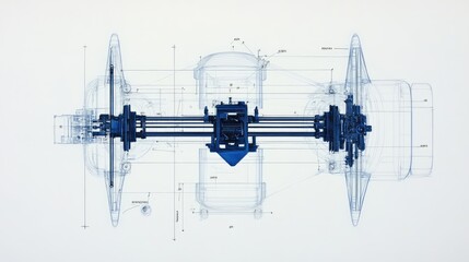 Detailed Engine Blueprint, Top View