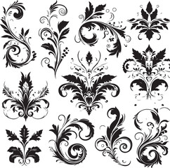 Elegant Baroque Floral Ornament | Vintage Flourish Vector Design