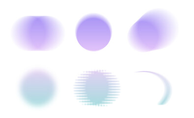 Soft, smooth, and blurry effect with round shapes. Abstract design elements with distorted, faded,