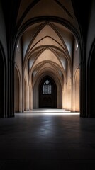 Obraz premium Arched Hallway: Pillars and Light