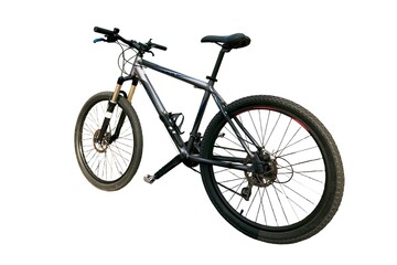 Off-road bicycle with thick tires isolated