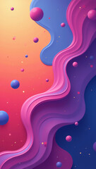 Naklejka premium liquid colors form gradient background geometric shapes vector