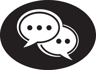 Obraz premium Chat Icon, Messaging Symbol, Communication Logo, Social Media, Conversation Graphic Adobe Illustrator Artwork