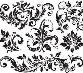 Elegant Baroque Floral Ornament | Vintage Flourish Vector Design