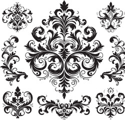 Elegant Baroque Floral Ornament | Vintage Flourish Vector Design