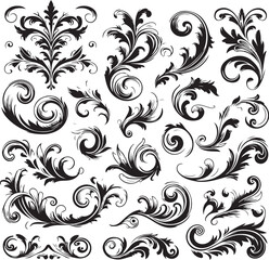 Elegant Baroque Floral Ornament | Vintage Flourish Vector Design