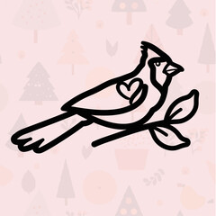 Cardinal SVG | Intricate Laser Cut Winter Bird Design