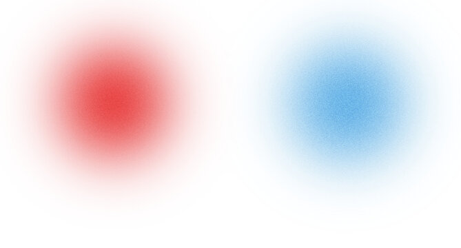 Red and blue glowing emergency lights flashing on a transparent background, perfect for adding a sense of urgency to any project