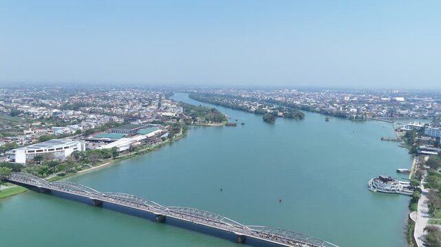 Aerial view of Hue city, Vietnam