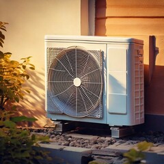 Heat pump at a house, HCAV