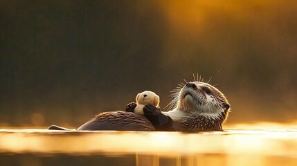   A close-up photo of a tiny creature in the water with its head emerging from the surface