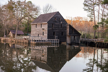 old mill in the river located Historic Yates Mill County Park in Raleigh, North Carolina © Ruth