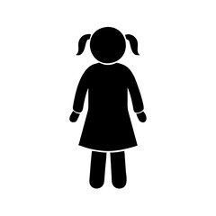 little girl in black and white