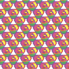 Geometric pattern 10 for wrapper design, packaging or textile printing. Vector illustration. Seamless pattern