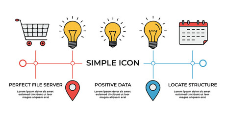 Business And Marketing Icon Set Flat Vector Design.