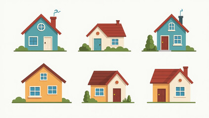 home symbols house icons vector illustration
