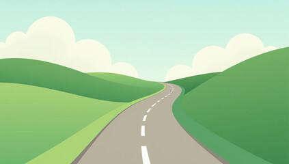 icon illustration lane winding road path leading line