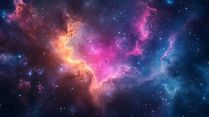 Fototapeta premium Cosmic Clouds A Mesmerizing Nebula In Deep Space