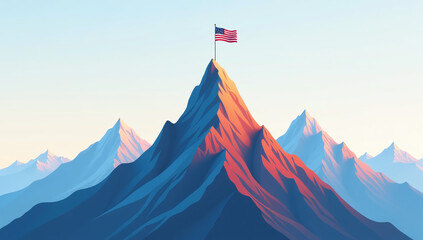 mountain peaks abstract way reach summit display national