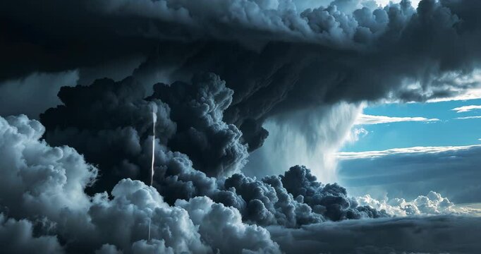 Background of dark clouds preceding a thunderstorm.