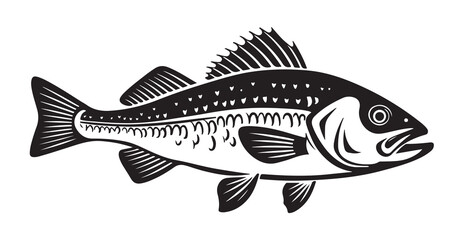 Simple fish vector illustration on a white background