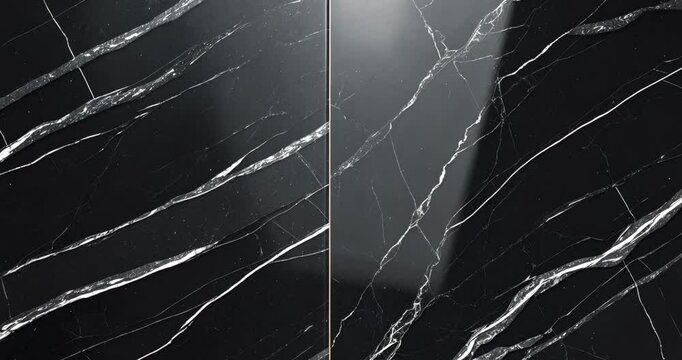 Black Granite Marble Backdrop, Regal Black and white veined marble stone, natural patterned texture backdrop used for interior tiles, luxurious design with high resolution, Contemporary floor