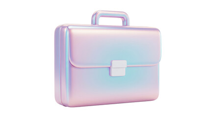 Isolated Iridescent Briefcase for Business and Professional Use