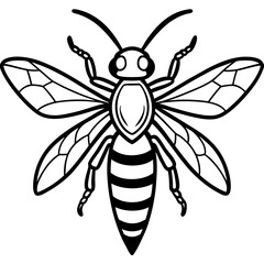 vector illustration of a wasp