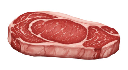 Isolated Raw Beef Steak, a Culinary Delicacy and Protein Source