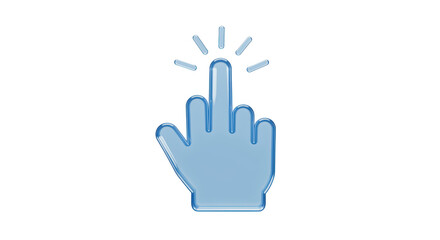 Isolated Cartoon Hand Gesture with Pointing Finger