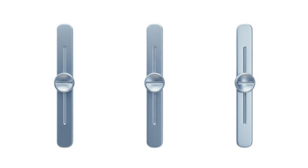 Isolated Metallic Equalizer Sliders in a Row