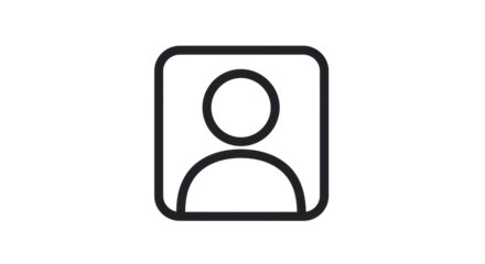 Isolated Profile Icon Representing User Account or Contact