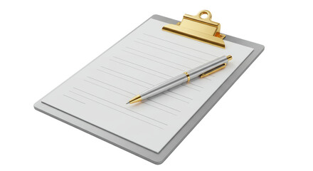 Isolated Clipboard with Pen for Notes and Documentation