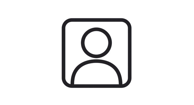 Isolated Profile Icon Representing User Account or Contact