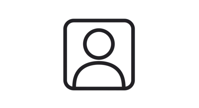 Isolated Profile Icon Representing User Account or Contact