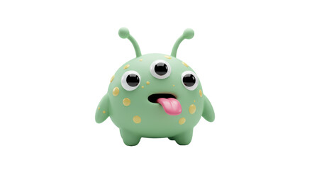 Isolated Cute Monster Alien