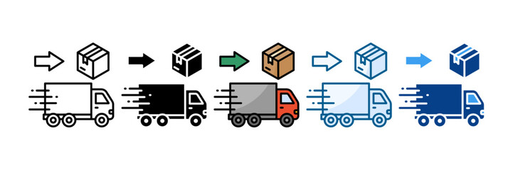 Delivery Icon Set Multiple Style Collection